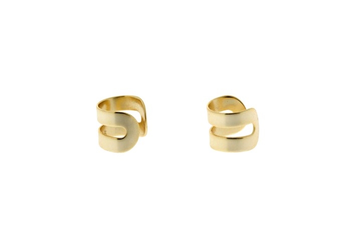 Ear Cuff Plata Baño Oro