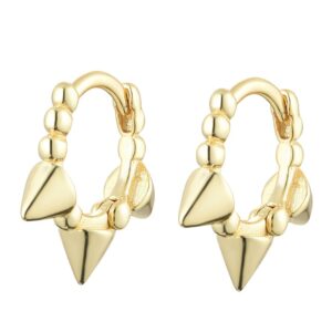 Pendientes Aro Mini Tres Puntas