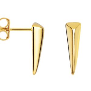 Pendientes Triángulo Plata Baño Oro