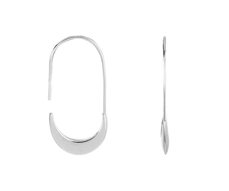 Pendientes Media Luna Plata