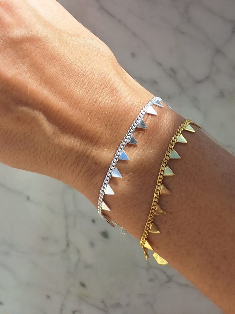 Pulsera Triángulos Plata