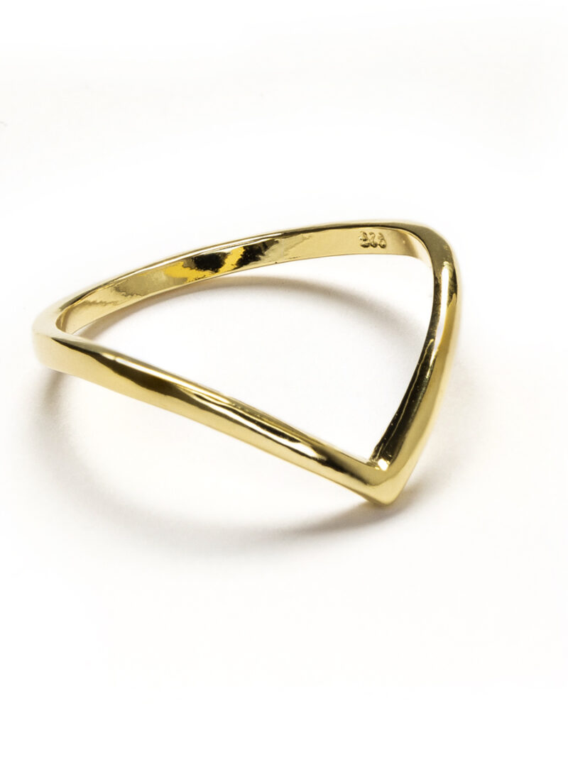 Anillo Uve Plata Baño Oro