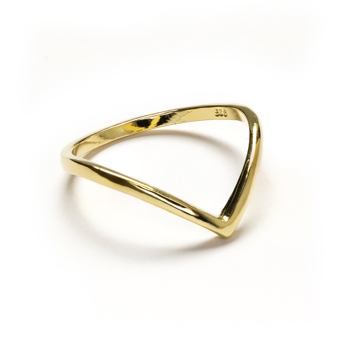 Anillo Uve Plata Baño Oro