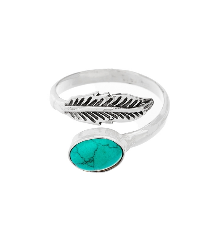 Anillo Pluma Turquesa