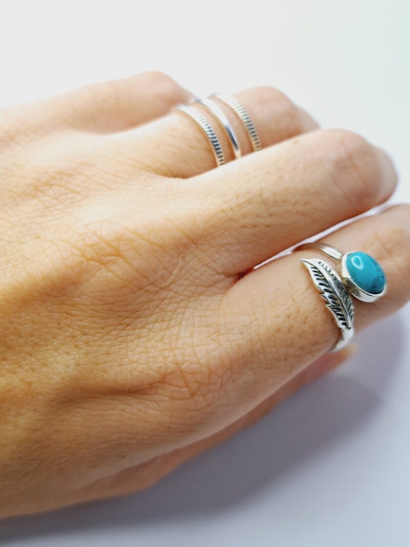Anillo Pluma Turquesa