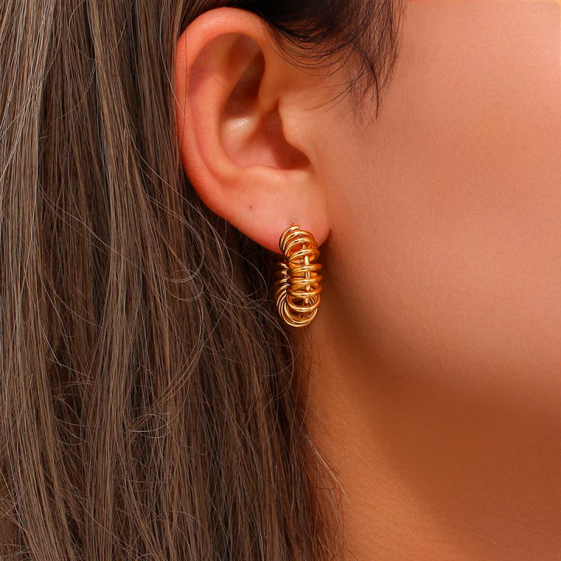 Pendientes Zinnia Dorados