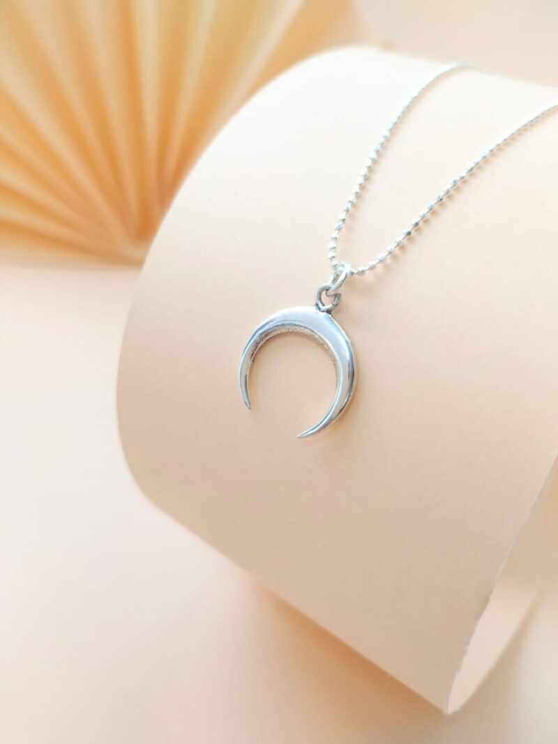 Collar Plata de Ley Luna Invertida