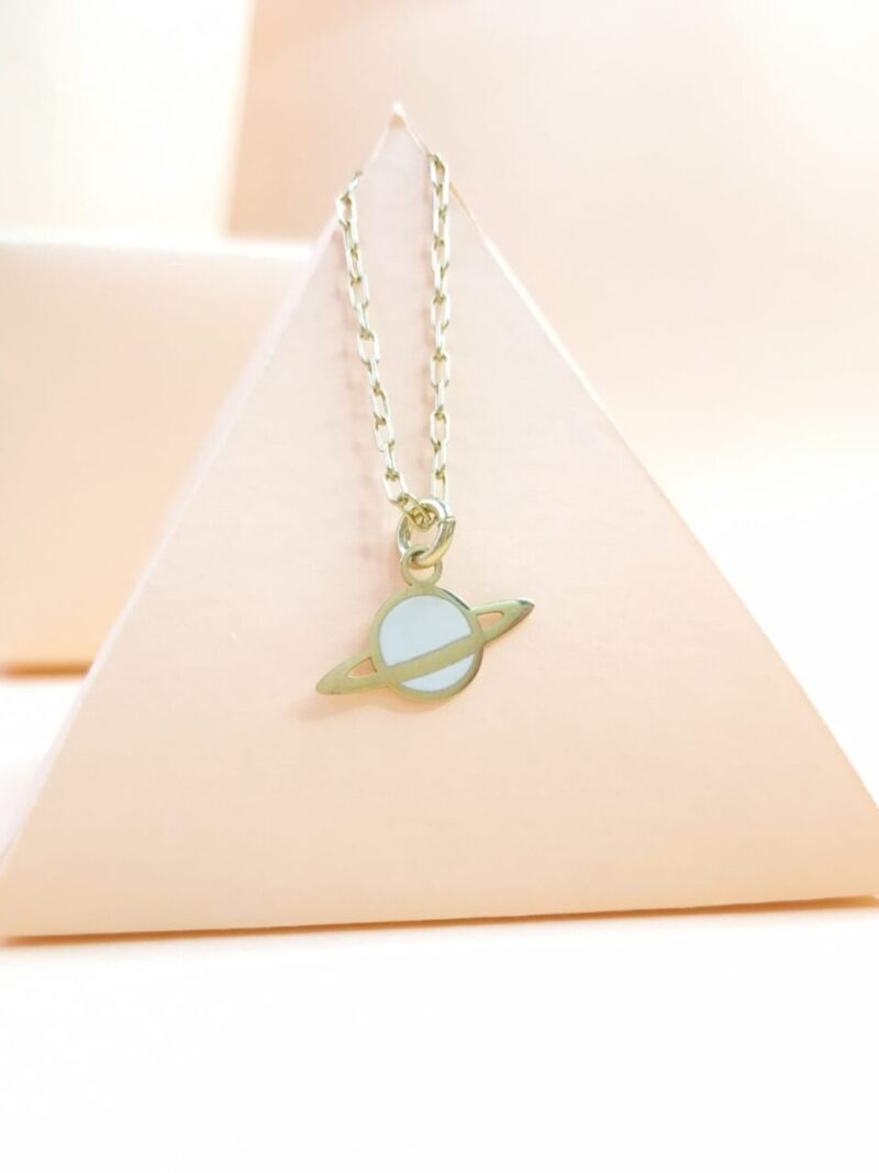 Collar Saturno Blanco