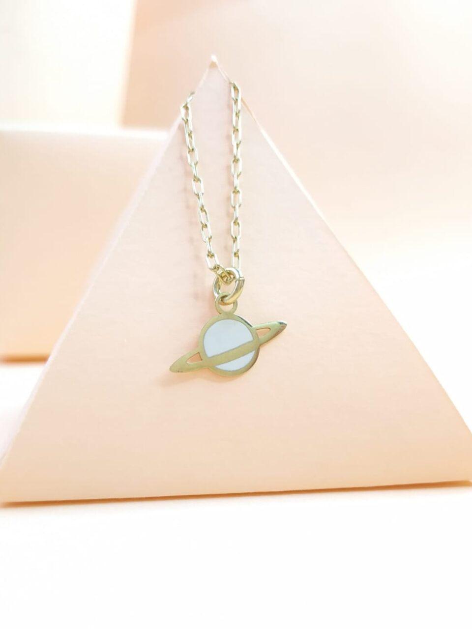 Collar Saturno Blanco
