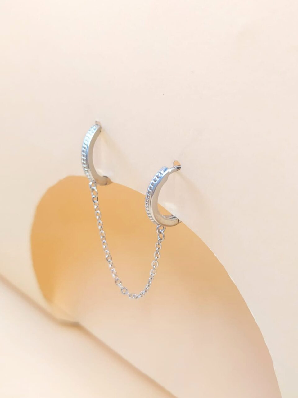 Pendiente Plata Aros Dos Perforaciones