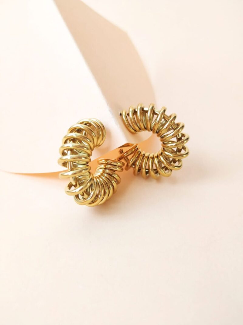 Pendientes Zinnia Dorado..