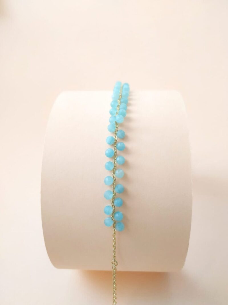 Pulsera Plata Piedra Natural Color Amazonita...