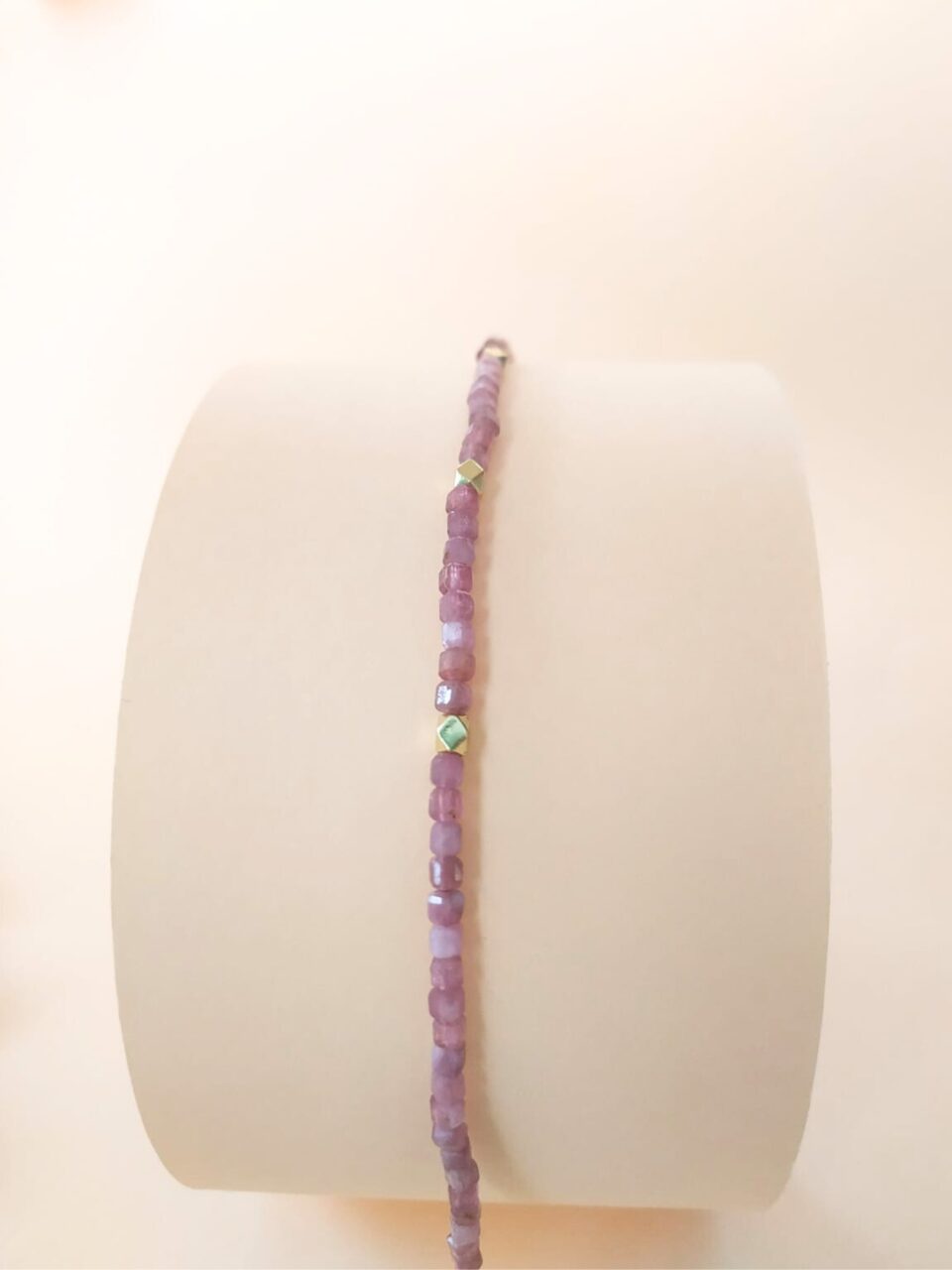 Pulsera Selene Plata Piedra Natural Turmalina Rosa..