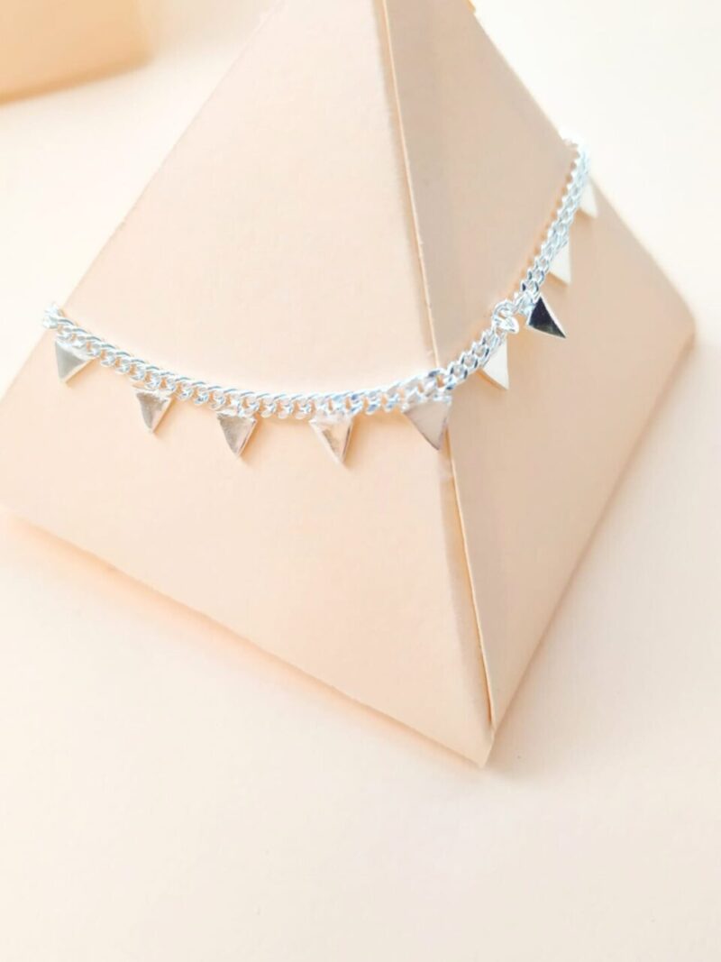Pulsera Triángulos Plata