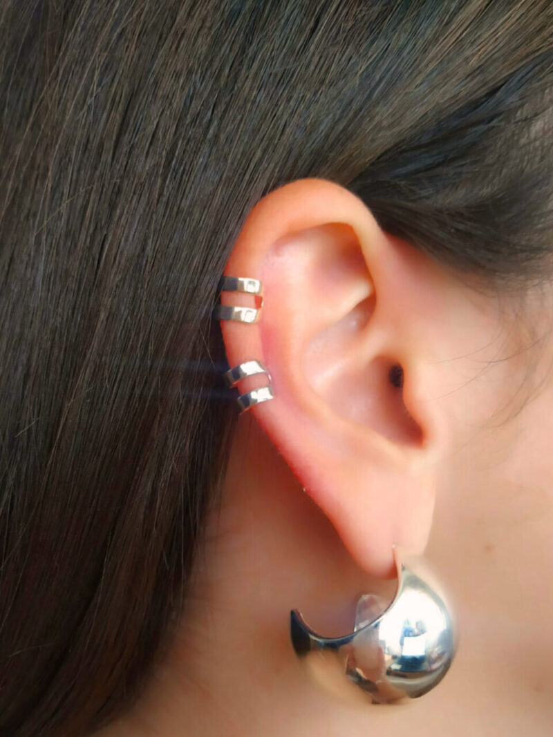 ear cuff plata