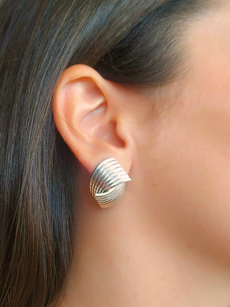 pendientes dalia plateado...