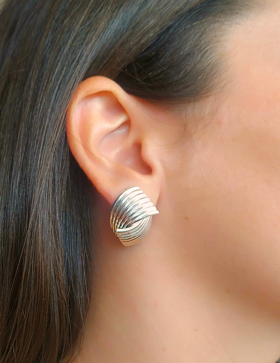 pendientes dalia plateado...