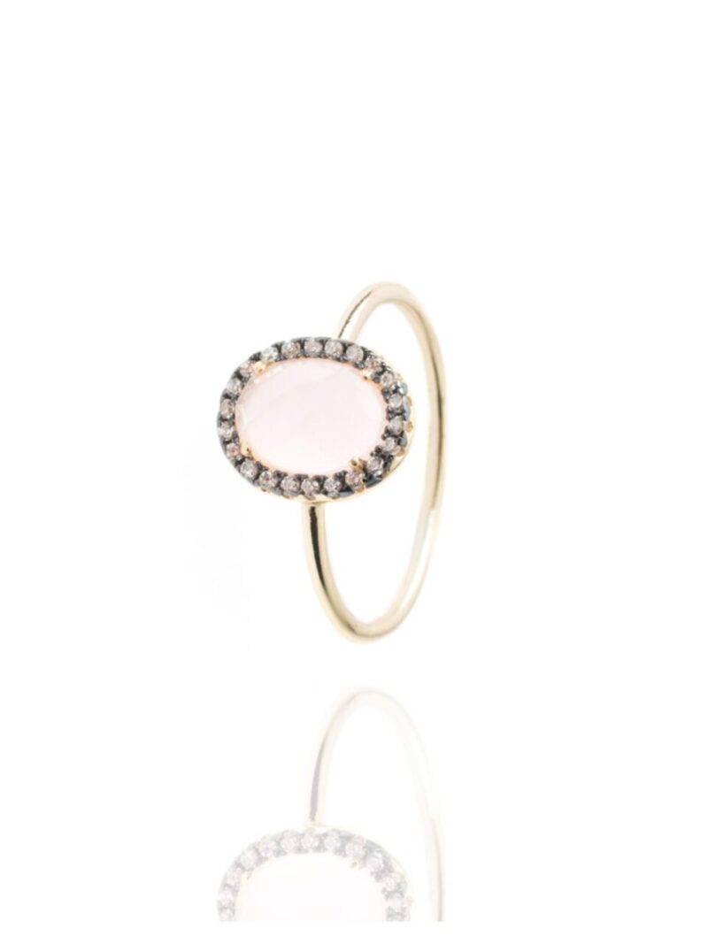 Anillo Cuarzo Rosa