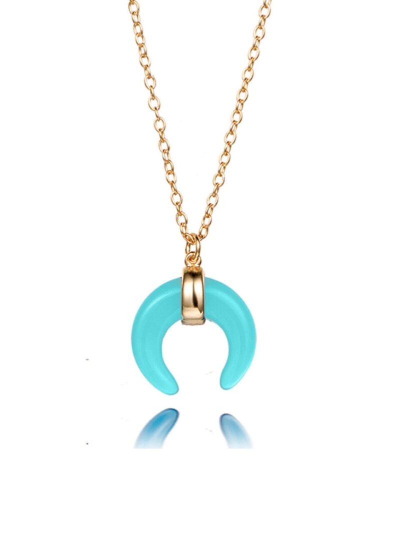 Collar Cuerno Turquesa