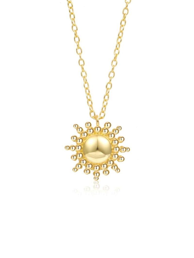 collar sol dorado