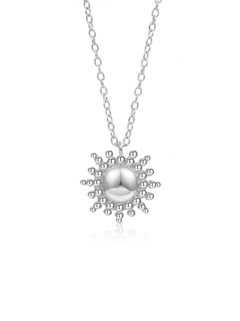 collar sol plata