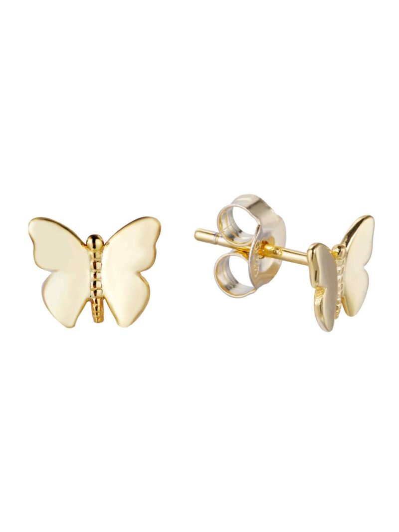 pendientes mariposa oro