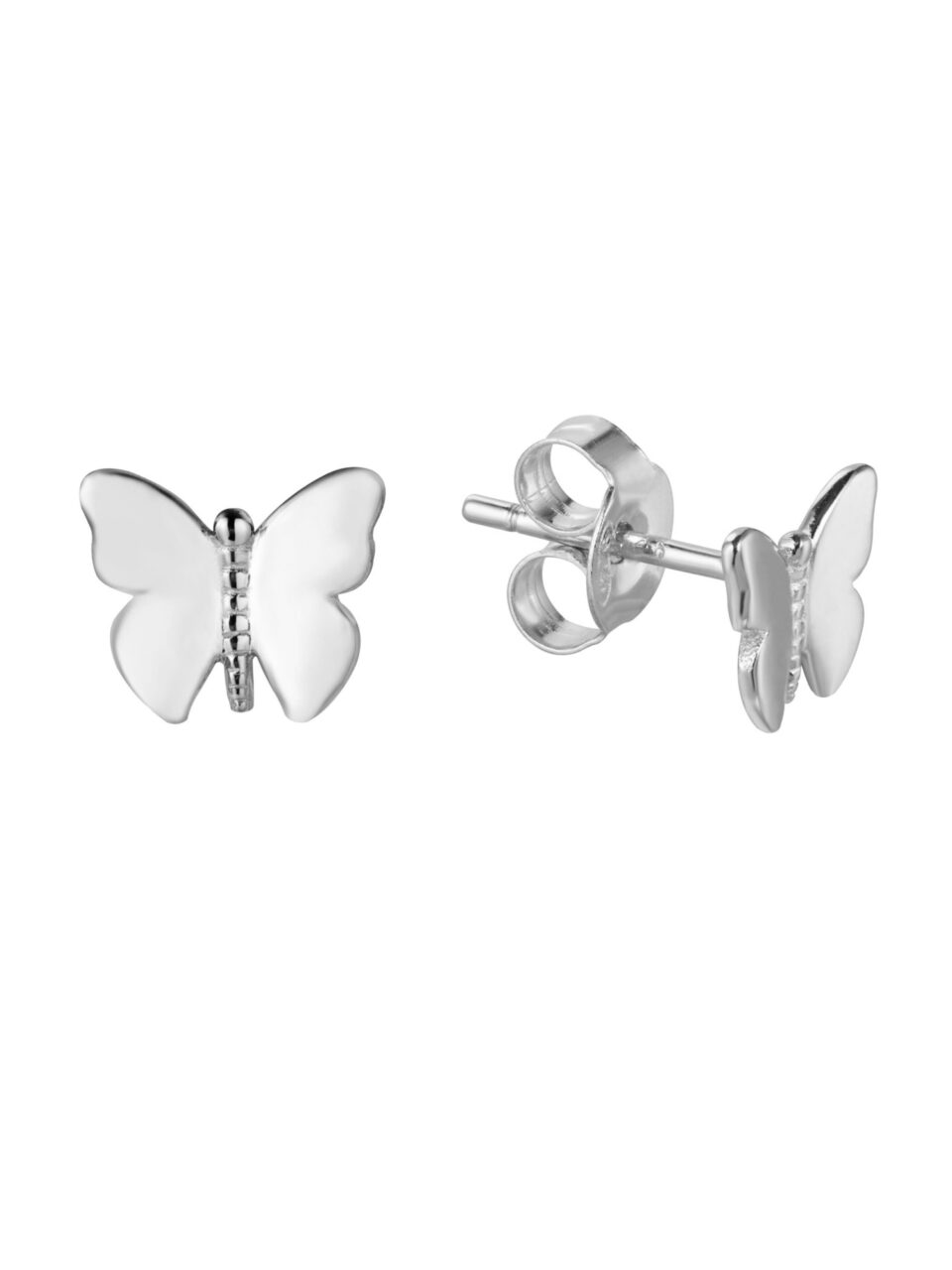 pendientes mariposa plata