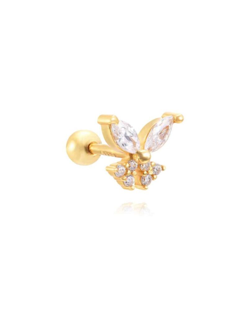 piercing mariposa blanco
