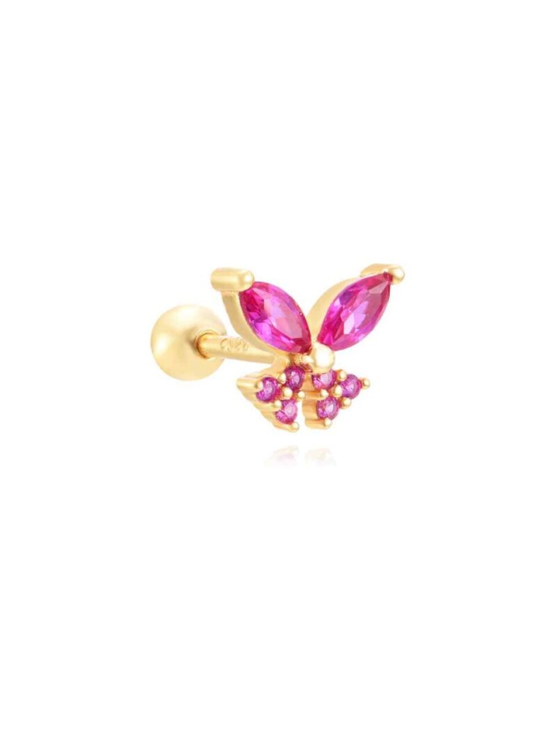 piercing mariposa rosa
