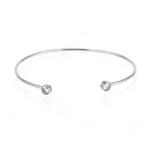 Aries Pulsera Rígida Acero Plateado