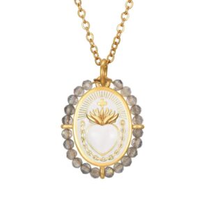Collar Sagrado Corazón Labradorita