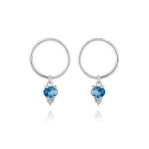 Pendientes Aro Azul