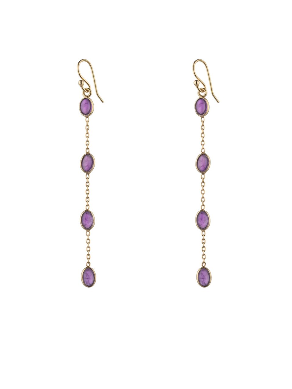 pendientes largos amatista