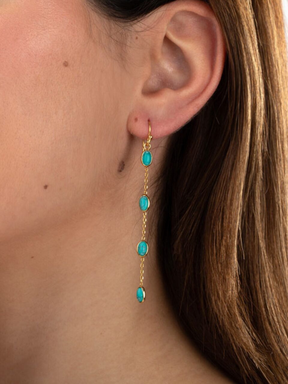 pendientes largos amatista