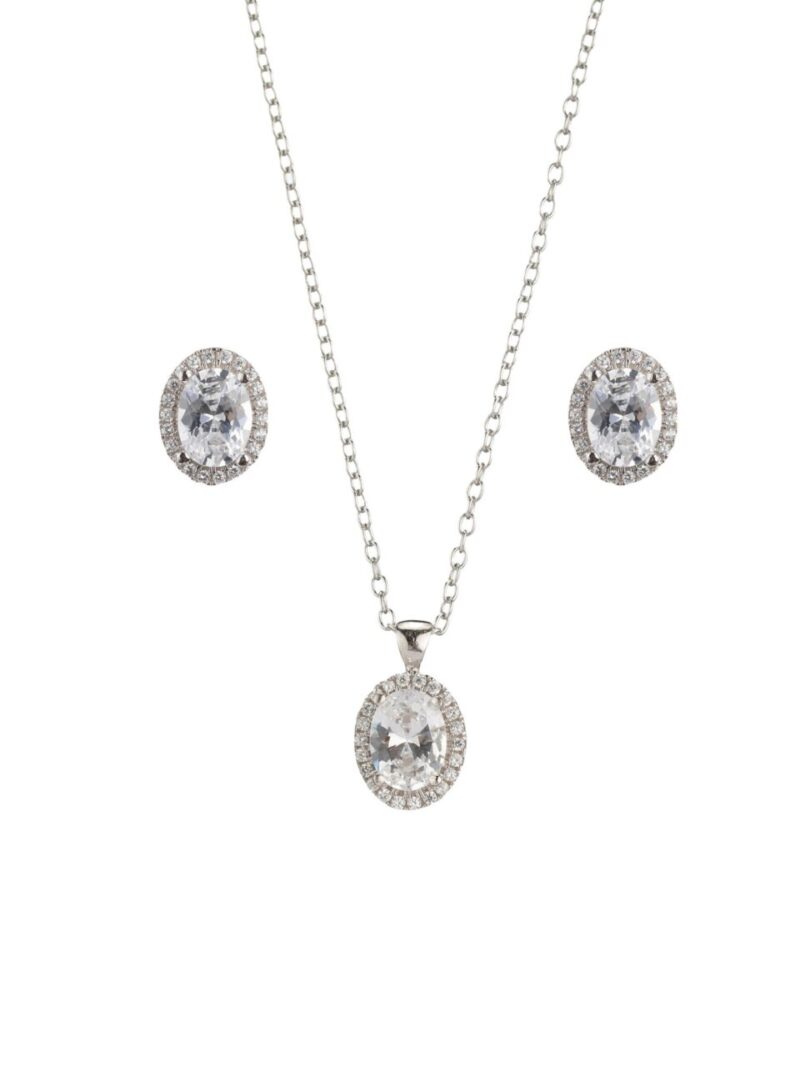 Conjunto Cristal Plata de Ley