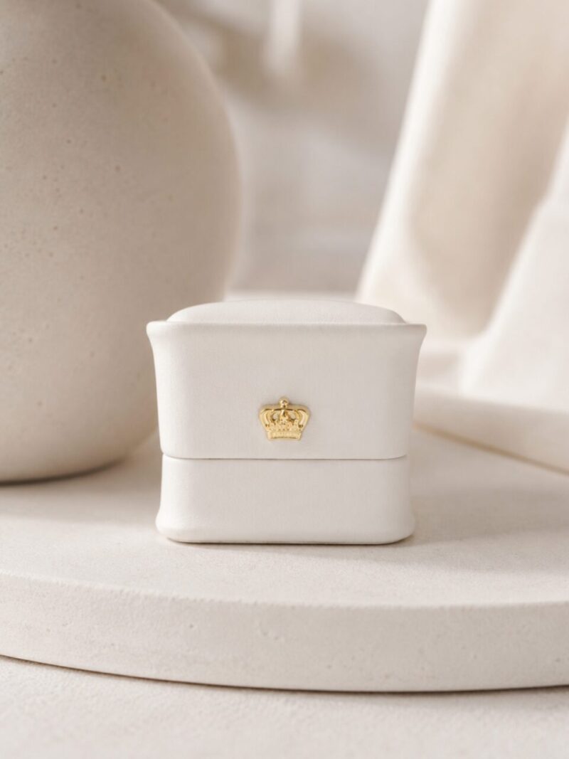 caja anillo blanca