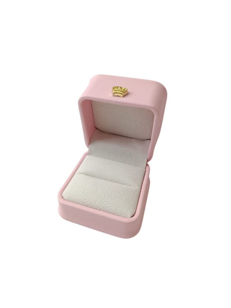 caja anillo rosa