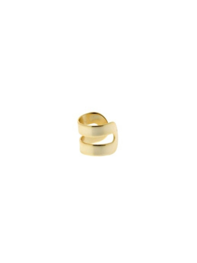 ear cuff plata baño oro