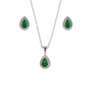 Conjunto Esmeralda Plata de Ley
