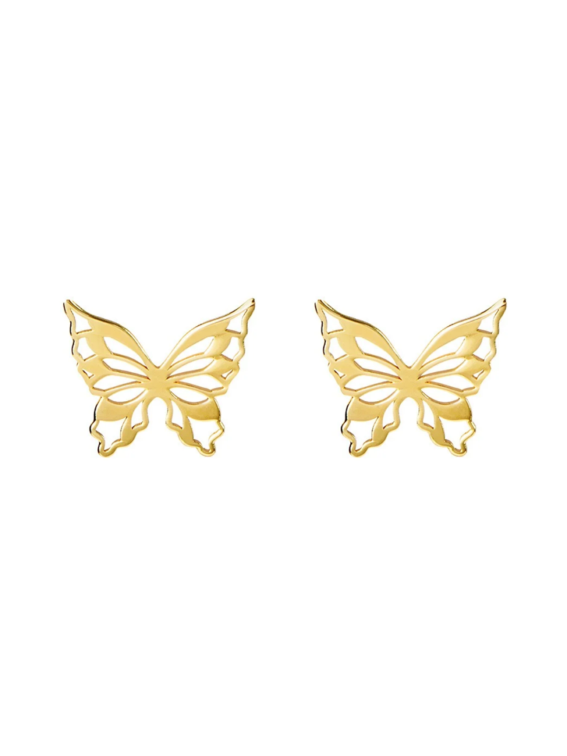 pendientes mariposa calados dorado