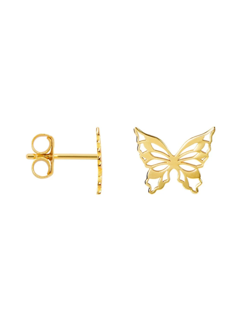 pendientes mariposa calados dorado